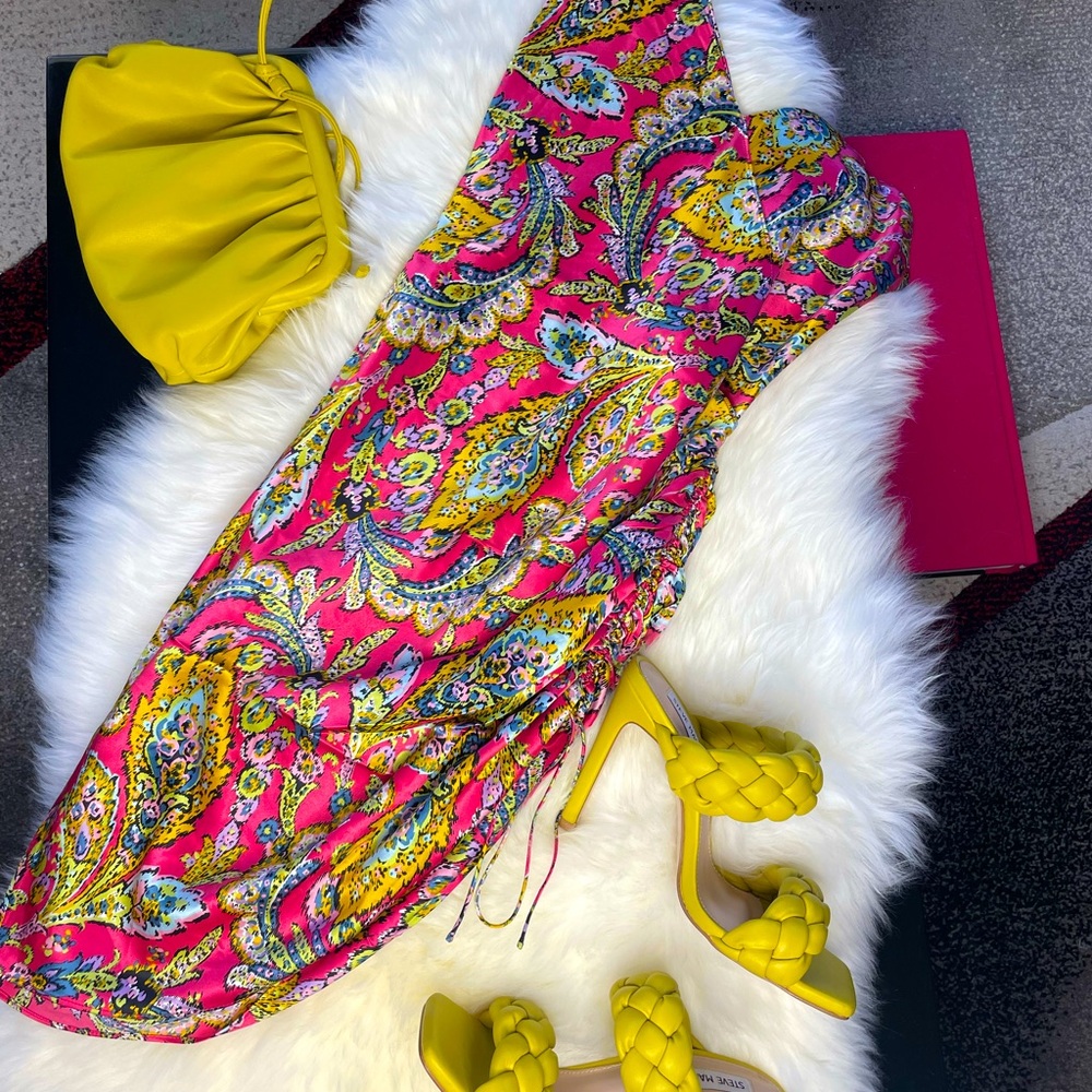 🌼PERFECT SUMMER 🌸Aja Silk Tie Mini Dress🌼